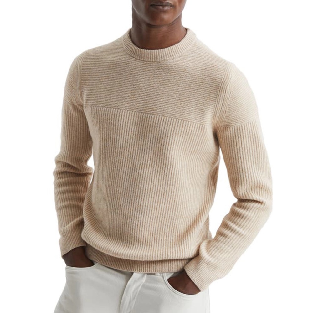 Reiss Cream Crewneck Sweater